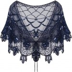 Women's Vintage 1920S Shawl Beaded Sequin Flapper Evening Cape