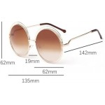 Round Sunglasses Women Retro Mirror Sun Shades For Women Brown Lens Women's Sunglasses Oversized Vintage Glasses