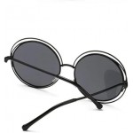 Round Sunglasses Women Retro Mirror Sun Shades For Women Brown Lens Women's Sunglasses Oversized Vintage Glasses