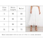 Women's Long Maxi Skirts Tiered High Waist Boho Elastic Layered A-Line Casual Midi Dress