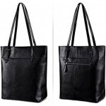 S-ZONE Vintage Genuine Leather Tote Shoulder Bag Handbag Big Large Capacity Upgraded 2.0