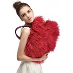 Finiluo luxury real lamb fur/mongolian fur beach wool fur bag handbag