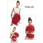 Finiluo luxury real lamb fur/mongolian fur beach wool fur bag handbag