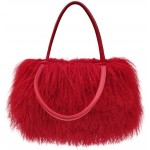 Finiluo luxury real lamb fur/mongolian fur beach wool fur bag handbag