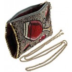 Mary Frances Vino Beaded-Embroidered Wine Glass Crossbody Phone Bag