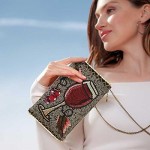 Mary Frances Vino Beaded-Embroidered Wine Glass Crossbody Phone Bag