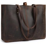 S-ZONE Genuine Leather Shoulder Tote Bag for Women Large Handbag Work Purse