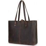 S-ZONE Genuine Leather Shoulder Tote Bag for Women Large Handbag Work Purse