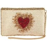 Mary Frances Women's Heart Burst Beaded Crossbody Phone Bag