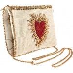 Mary Frances Women's Heart Burst Beaded Crossbody Phone Bag