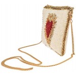 Mary Frances Women's Heart Burst Beaded Crossbody Phone Bag