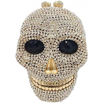 Halloween Novelty Skull Clutch Women Evening Bags Party Cocktail Crystal Purses and Handbags