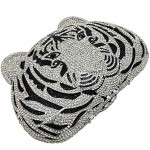 Bling Diamond Tiger Clutch Evening Bags For Women Formal Party Crystal Purse Wedding Handbag