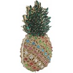 Boutique De FGG Pineapple Crystal Evening Bags and Clutches for Women Formal Dinner Purses Party Rhinestones Handbags