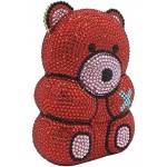 Bear Evening Bags and Clutches for Women Formal Party Cocktail Rhinestone Minaudiere Animal Purse Handbag