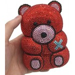 Bear Evening Bags and Clutches for Women Formal Party Cocktail Rhinestone Minaudiere Animal Purse Handbag