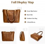 S-ZONE Women Genuine Leather Tote bags with Purse Organizer Shoulder Purses Vintage Handbags Top Handle Work