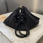 Rhinestone Clutch Bag Hobo Bag, Women Shiny Purse Evening Handbag Underarm Shoulder Bags for Dinner Party Wedding