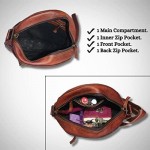 Madosh, Women's Genuine Leather Bag Shoulder Crossbody Handmade Round Sling Side Semi-Circular Brown Daily Handbag