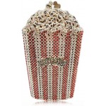 DJBM Luxury Women Popcorn Rhinestone Clutch Evening Bag Crystal Clutch Purses Diamond Clutch for Women Evening Party