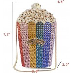 DJBM Luxury Women Popcorn Rhinestone Clutch Evening Bag Crystal Clutch Purses Diamond Clutch for Women Evening Party