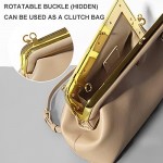 Women Clutch Purse Crossbody Bags,PU Leather Shoulder Bag with Metal Clasp Closure Cross Body Handbags