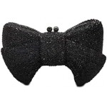 Tngan Women Luxury Bowknot Shaped Evening Clutch Sparkling Rhinestones Handbag for Banquet Wedding Party