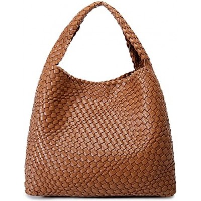 Fashion Woven Purse for Women Top-handle Shoulder Bag Soft Summer Hobo Tote Bag