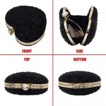 Cute Heart Shape Clutch Purse Mini Love Heart Rhinestone Wedding Handbag Party Women Purse