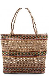 AgnesGP Handmade Colorful Large Tote Bag for Women | Summer Wicker Purse | Woven Tote Large Beach Bag | Women's Handbags & Shoulder Bags | Rattan Beach Shoulder Bag for Vacation