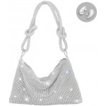 WQU Rhinestone Purse for Women Chic Bling Evening Shoulder Handbag Bling Glitter Purse Sparkly Handbag