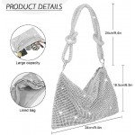 WQU Rhinestone Purse for Women Chic Bling Evening Shoulder Handbag Bling Glitter Purse Sparkly Handbag