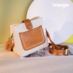 Wrangler Crossbody Purses for Women Handbags and Shoulder Bag for Ladies, 2 Tone Brown