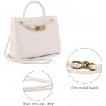 Woven Tote Bags for Women Small Bowknot Hobo Crossbody Bag PU Leather Handwoven Satchel Purses For Ladies