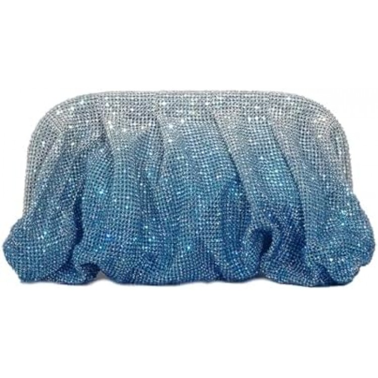 WuDiaoer Rhinestone Clutch Purse Bling Crystal Evening Bag Sparkly Handbag Bridal Purse Shoulder Bag for Wedding Party Prom