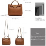 Woven Hobo Bags for Women Tote Bag, Woven Leather Shoulder Crossbody Bag Satchel Bag Woven Handbag Purses