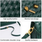 JYG Woven Handbag for Women Fashion Evening Shoulder Bag PU Leather Handmade Clutch Purse Casual Crossbody Bags 2024