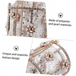 OATIPHO 2 Pcs Handbag White Wallets for Women Mobile Phone Bag Silver Evening Bag Purses for Weddings Evening Purses Summer Purses Wallet for Stylish Bag Hand Bag Pearl