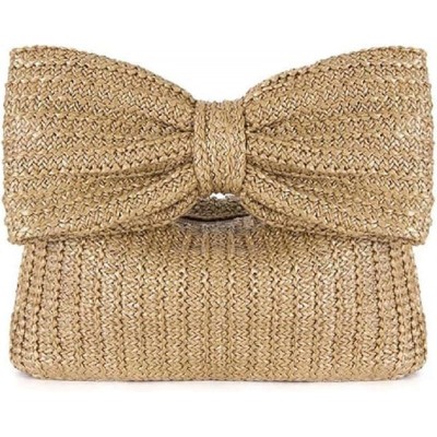 Bow Purse Straw Purses and Handbags for Women Summer Beach Bag Evening Straw Handbag Woven Clutch Bag Party Wedding