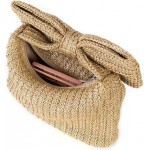 Bow Purse Straw Purses and Handbags for Women Summer Beach Bag Evening Straw Handbag Woven Clutch Bag Party Wedding