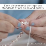 The Pearl Source AAA Quality Round Pink Freshwater Cultured Pearl Necklace for Women