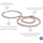 The Pearl Source AAA Quality Round Pink Freshwater Cultured Pearl Necklace for Women