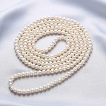 VIKI LYNN Women 6-7mm AAA Quality Freshwater Cultured Long Pearl Necklace