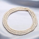 VIKI LYNN Women 6-7mm AAA Quality Freshwater Cultured Long Pearl Necklace