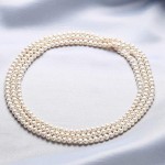 VIKI LYNN Women 6-7mm AAA Quality Freshwater Cultured Long Pearl Necklace