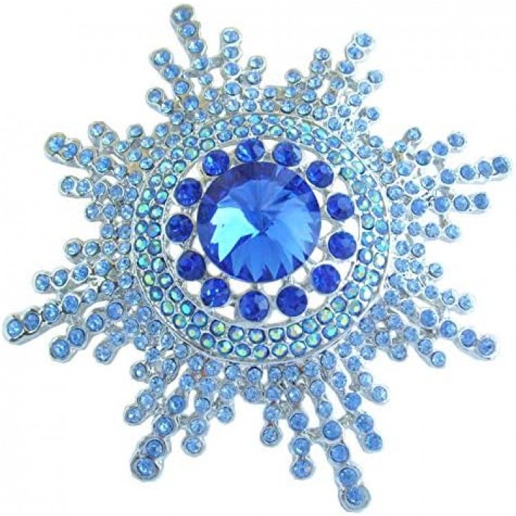 Sindary Sunflower Brooch Pin Pendant Austrian Crystal UKB6014