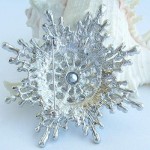 Sindary Sunflower Brooch Pin Pendant Austrian Crystal UKB6014