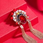 Brooch Pins Chinese Style Daomadan Brooch Tide Tassel Retro Corsage Beijing Opera Facial Mask Accessories Brooches Pin Gift