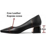 Shallow Genuine Leather Women’s Shoes Autumn High Heels Pumps Classic Design Wedding Office Lady Shoes Woman (Color : Black, Shoe Size : 3)