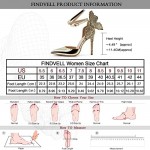 FINDVELL Gold High Heels Butterfly Back Sexy Stiletto Pumps Closed Toe Sparkly Ankle Strap Heels Sandals Dress Shoes for Women